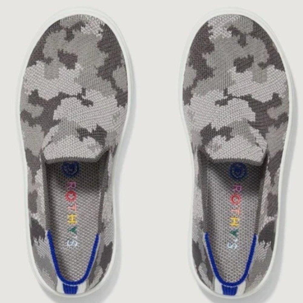 Rothy's Grey Camo Kids Sneaker Size 11 New in Unopened Box